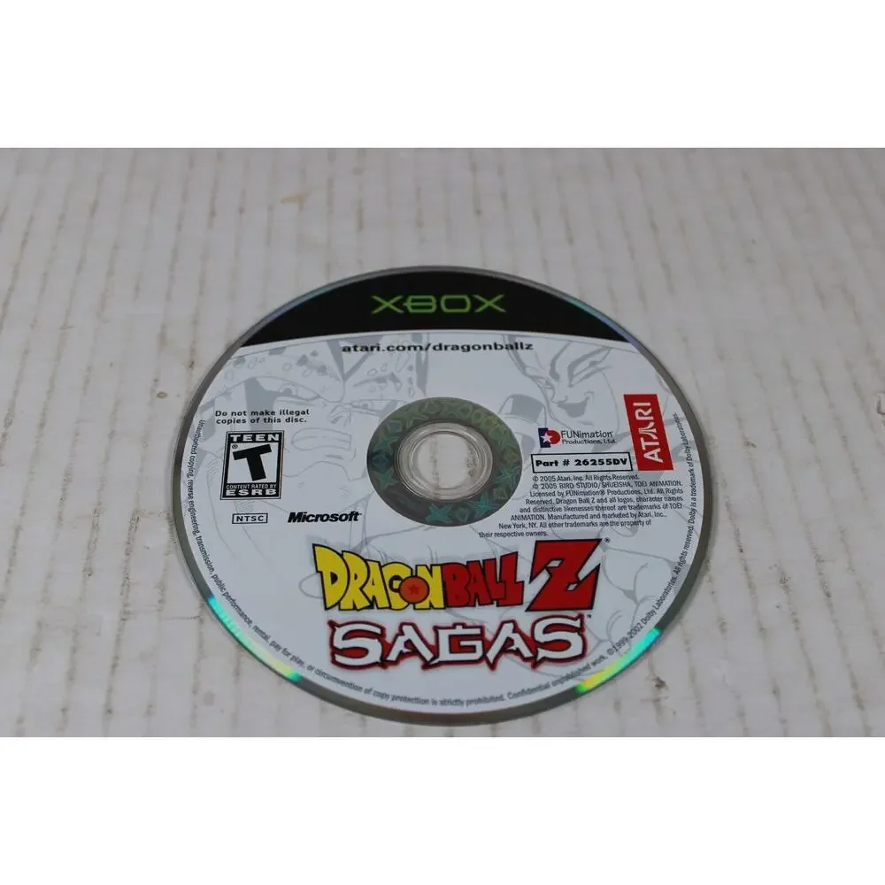 Dragon Ball Z: Sagas (Microsoft Xbox, 2005) authentic, game disc only, tested